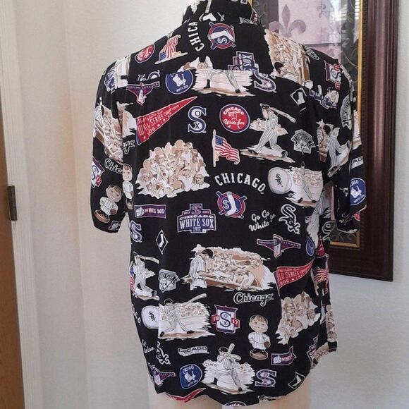 Reyn Spooner White Sox Vintage button up Shirt - Picture 3 of 12